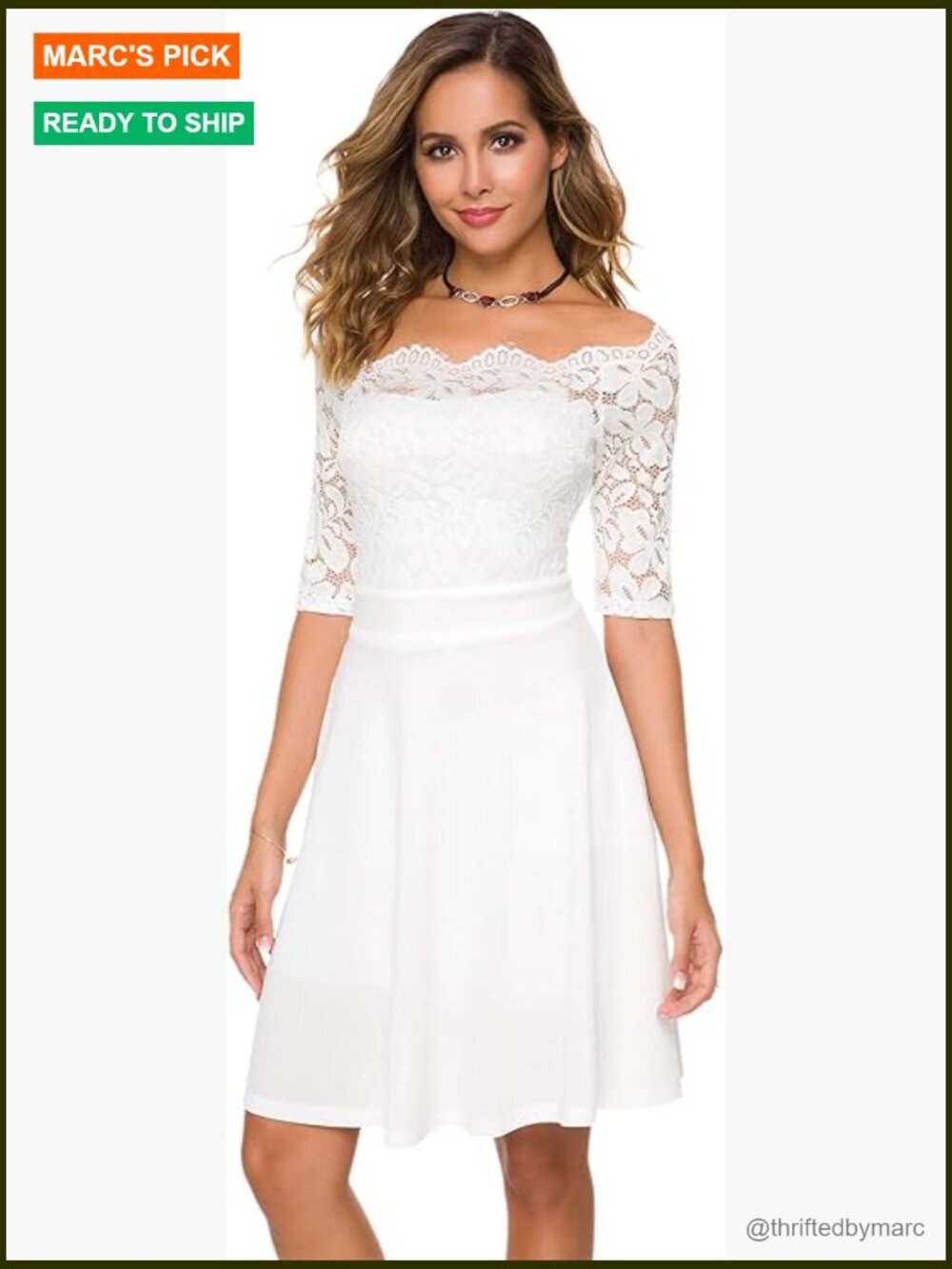 Off Shoulder Lace A-Line Mini Cocktail Dress Zipper Back